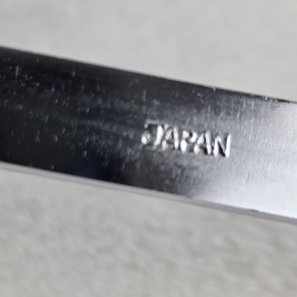 Vintage Japan Stainless Steel Slotted Spatula Turner MCM Plastic Almond Handle